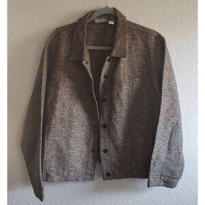 Chico Design Size 3 (XL) blazer, multicolor silk blend tweed, button up, collar